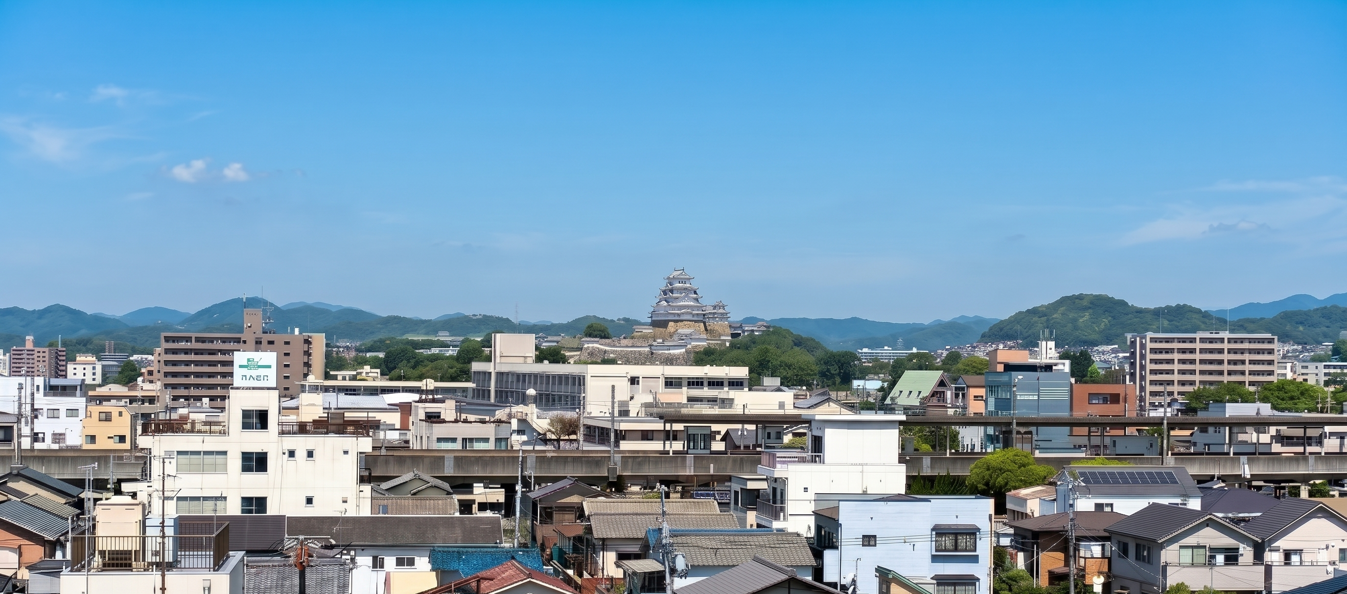 姫路城を望む展望ルーム